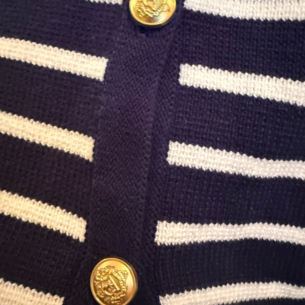 Crown & Ivy Navy and White Striped Cardigan - Picture 4 of 9